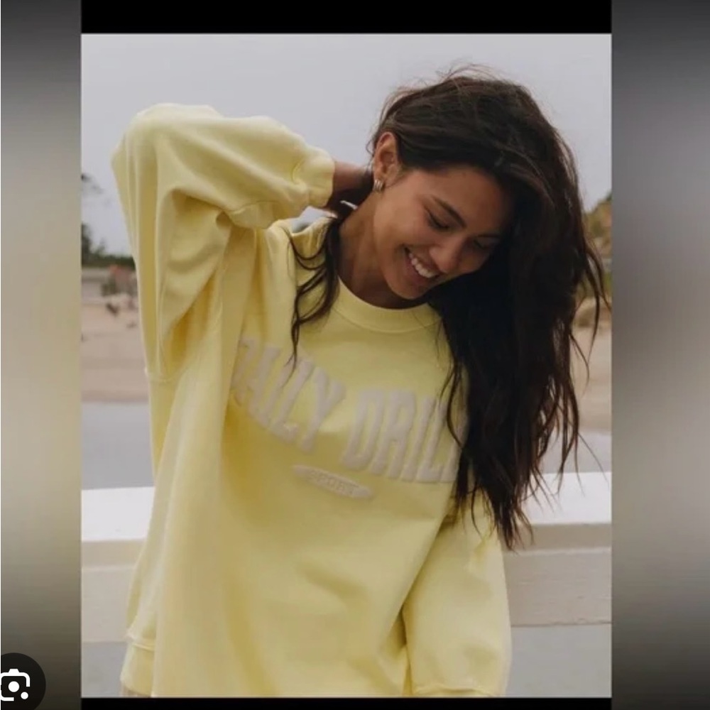 ISO Daily Drills Yellow Oversized Long Sleeve Hoodie